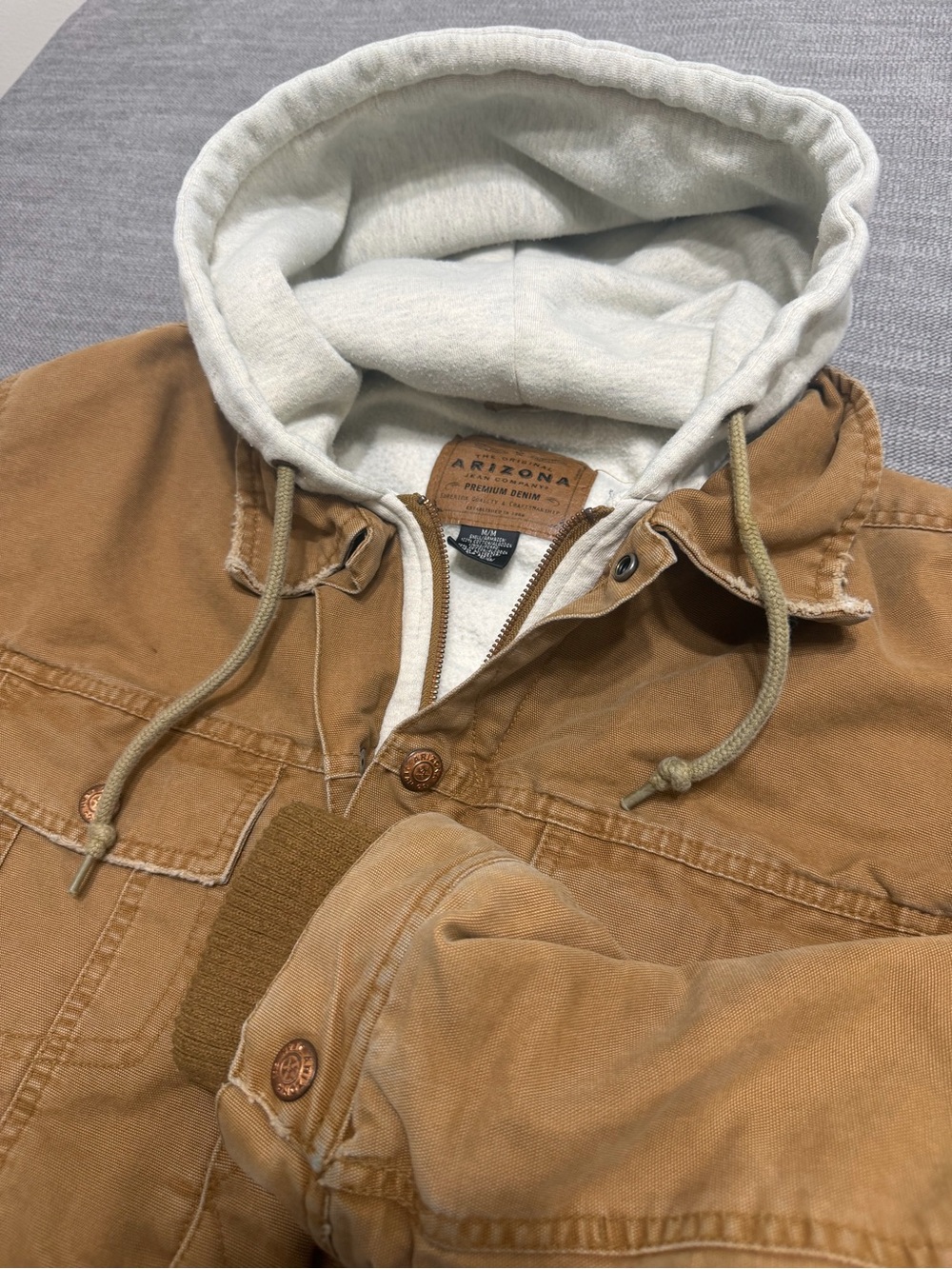 Arizona Jean Company Brown Jacket with Cream Hood
